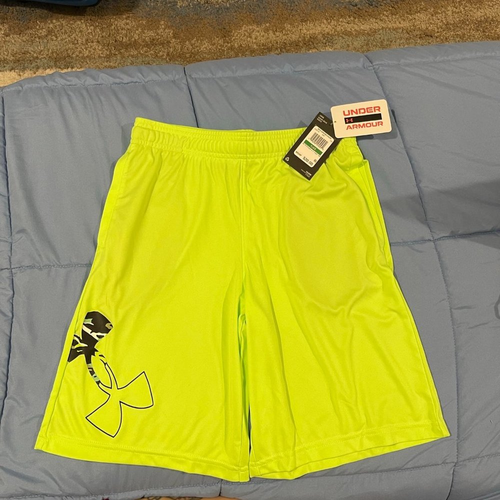 Under Armour Neon Green Prototype 2.0 Tiger STS Loose Youth Large